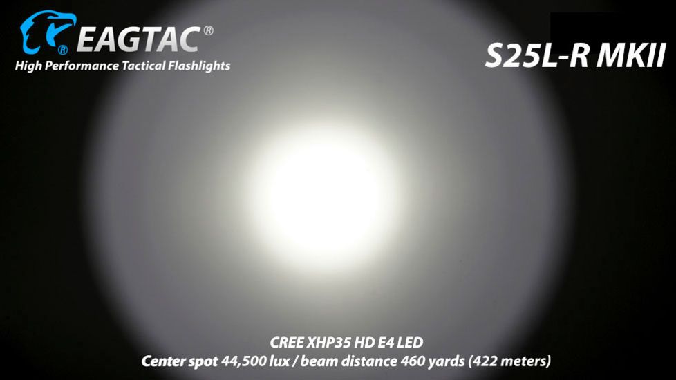 EAGTAC S25L-R Flashlight Kit, XHP35 HI CW LED, 1870lm, Black, Medium 4157