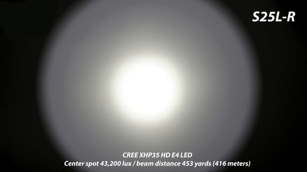 EAGTAC S25L-R Flashlight Kit, XHP35 HI NW LED, 1750lm, Black, S25LR-XHP35-HI-KIT-NW