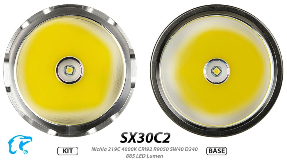 EAGTAC SX30C2 Base Flashlight, XHP35 HD CW LED, 2000lm, Black, SX30C2-XHP35-HD-BASE-CW