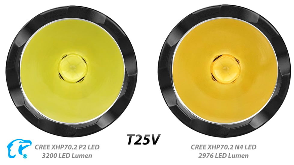 EAGTAC T25V XHP70.2 Flashlight, 21700 5000mAh li-ion, NW LED, 2990 Lumen, Black, T25V-XHP702-NW