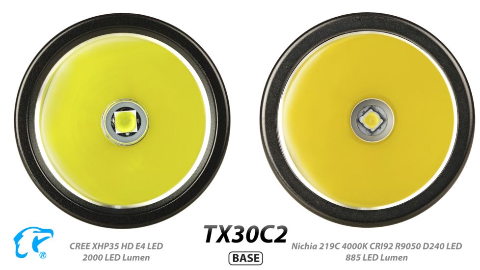 Eagtac TX30C2, XHP35 HD CW LED, 2000 lumens, Black, Flashlight Only, 2938