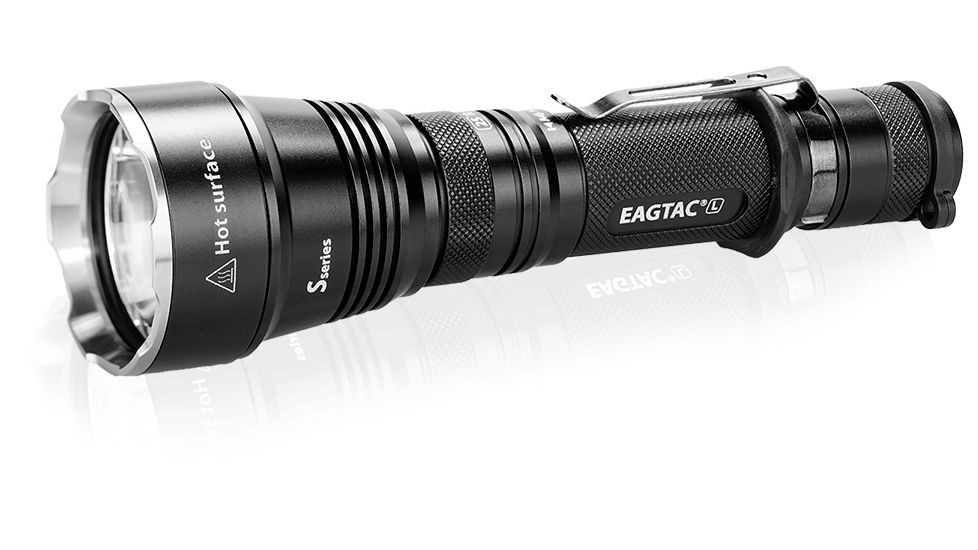 Eagtac USB Rechargeable S25LR XHP35 HI 385 Meter Tactical Flashlight, Black, Medium, S25LRXHP35HI