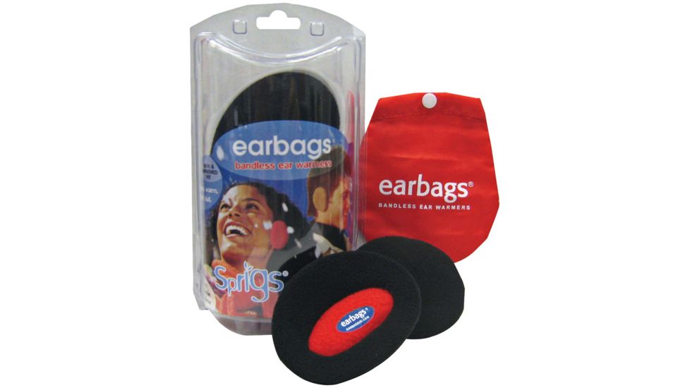 Sprigs Earbags Fleece Plaid Blk/wt Sm 564303