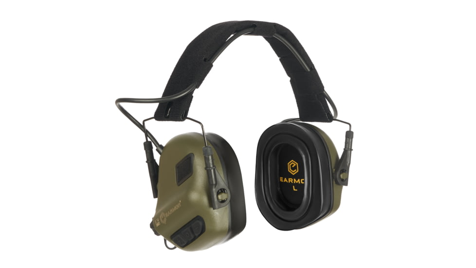 Earmor Electronic Ear Muffs w/ Gel Earpads &amp; AUX Input, 22dB, Foliage Green, M31-FG PLUS