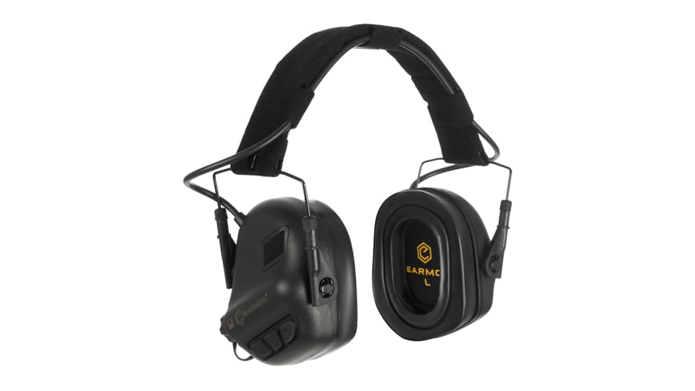 Earmor Electronic Ear Muffs w/ Gel Earpads &amp; AUX Input, 22dB, Tactical Black, M31-BK PLUS