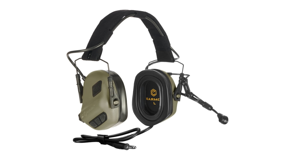 Earmor ElectronicHeadset Communication w/ Gel Earpads &amp; Nexus TP-120 Cable, 22dB, Foliage Green, M32-FG PLUS