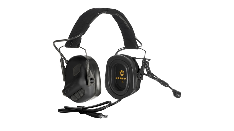 Earmor ElectronicHeadset Communication w/ Gel Earpads &amp; Nexus TP-120 Cable, 22dB, Tactical Black, M32-BK PLUS