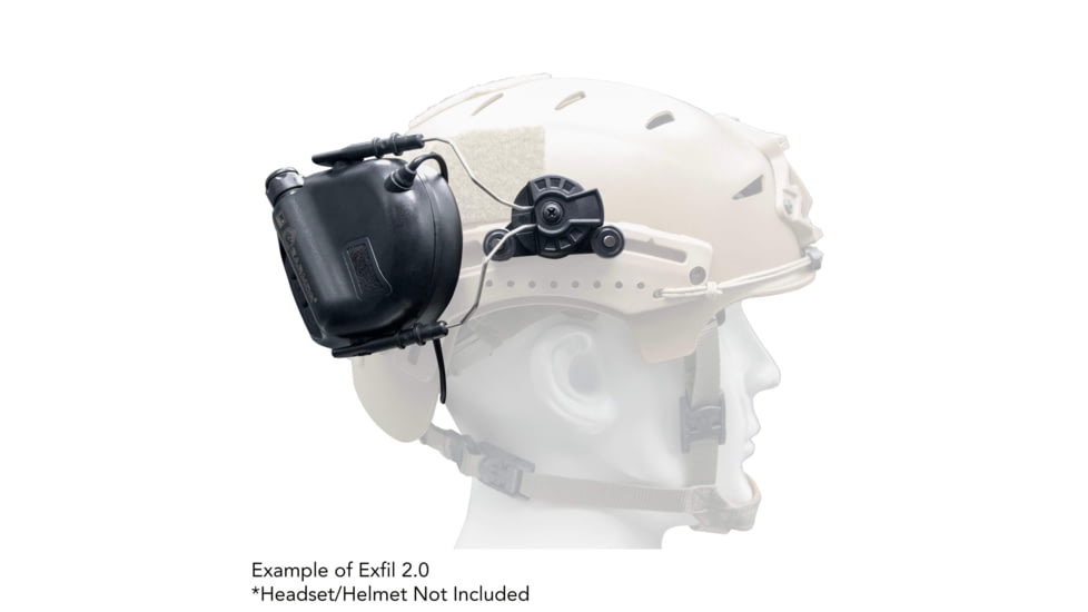 Earmor M-LOK/MTEK Flux Helmet Rail Adapter Attachement Kit, Tactical Black, M13