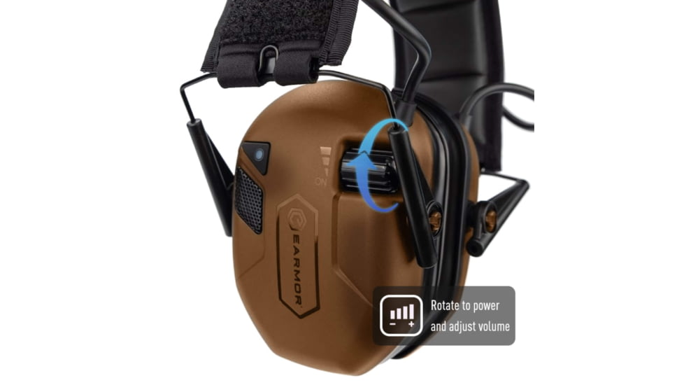 Earmor Sport Shooting Electronic Ear Muffs w/ Gel Earpads Bluetooth, 82dB, Foliage Green, M300T-FG