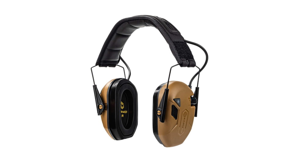 Earmor Sport Shooting Electronic Ear Muffs w/ Gel Earpads Bluetooth, 82dB, Coyote Brown, M300T-CB