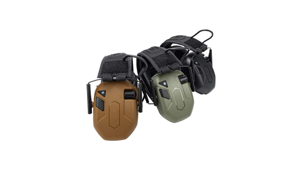 Earmor Sport Shooting Electronic Ear Muffs w/ Gel Earpads Bluetooth, 82dB, Tactical Black, M300T-BK