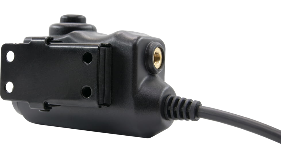 Earmor Tactical PTT 3.5MM AUX Radio Application, Black, M51-AUX
