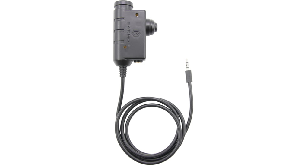 Earmor Tactical PTT 3.5MM AUX Radio Application, Black, M51-AUX