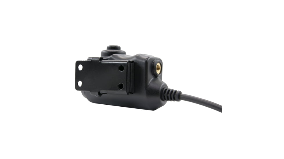 Earmor Tactical PTT for MIL PRC Radio Applications, Tactical Black, M51-MIL