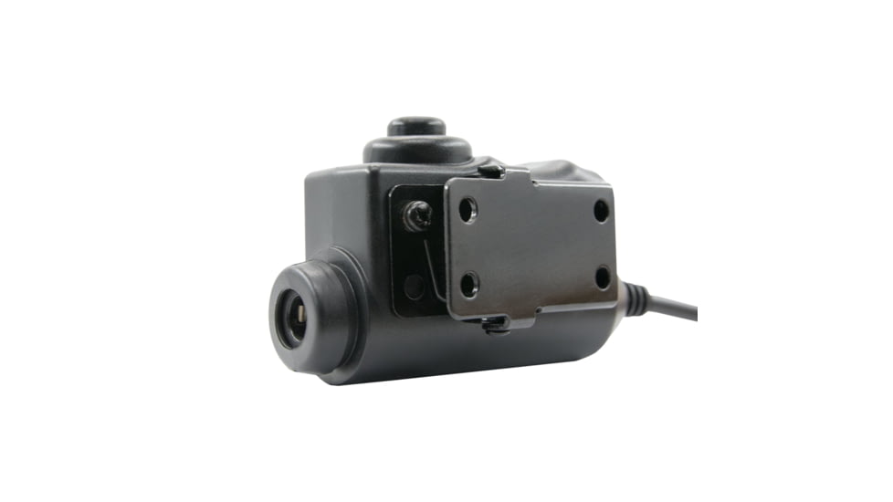 Earmor Tactical PTT for MIL PRC Radio Applications, Tactical Black, M51-MIL