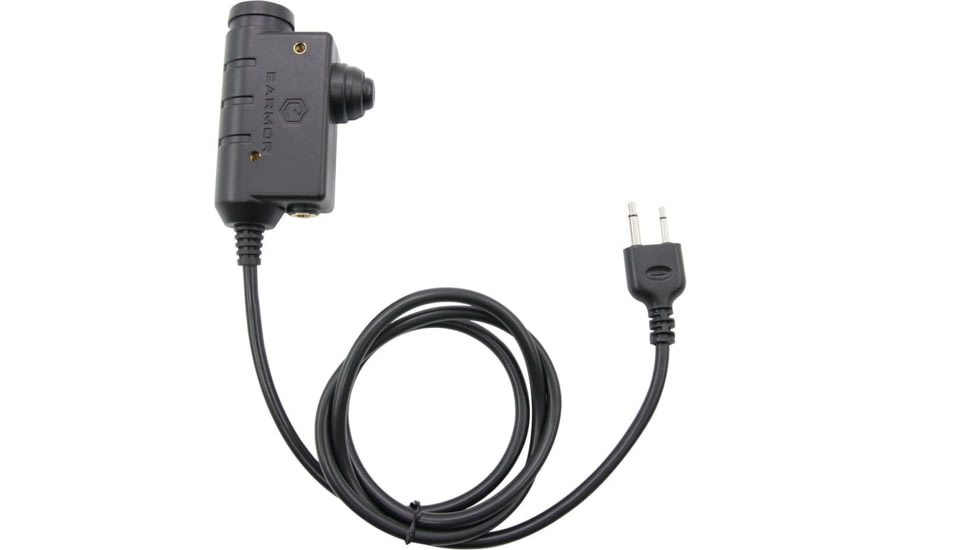 Earmor Tactical PTT ICOM 2pin Radio Application, Black, M51-IC