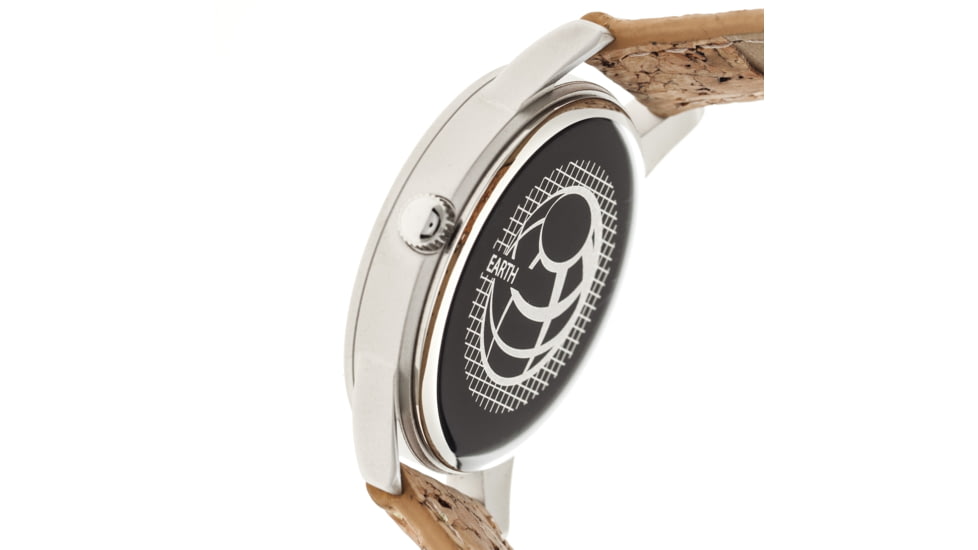 Canopies Wood Watch,33mm,Green Dial,Khaki/Tan Leather Band