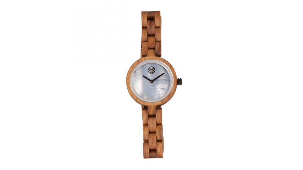Earth Wood Wisteria Mother-Of-Pearl Bracelet Watch, Olive, ETHEW5604