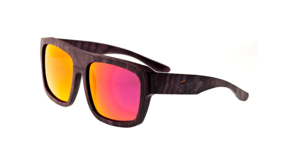 Earth Hermosa Ebony Wood Sunglasses, Plum Stripe Wood, ESG097BB