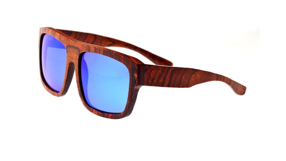 Earth Hermosa Ebony Wood Sunglasses, Red Stripe Wood, ESG097RB