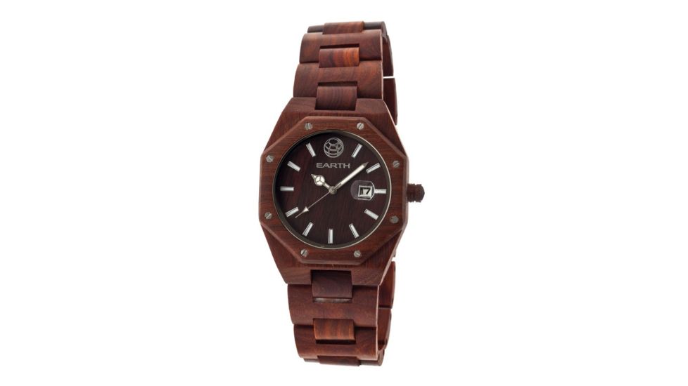 Earth Medullary Ray Wooden Watch, Red, Unisex ETHEW1903