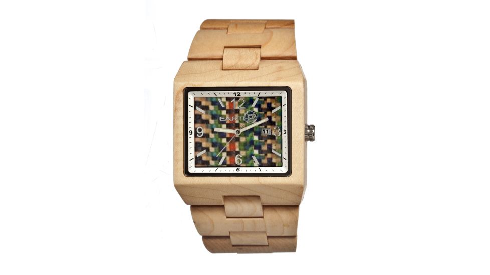 Earth Rhizomes Series Wood Watch, Khaki/Tan ETHEW1205