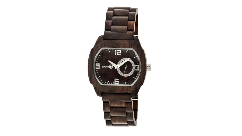 Earth EW2102 Scaly Watch, 46mm, Dark Brown Strap, Dark Brown Dial ETHEW2102