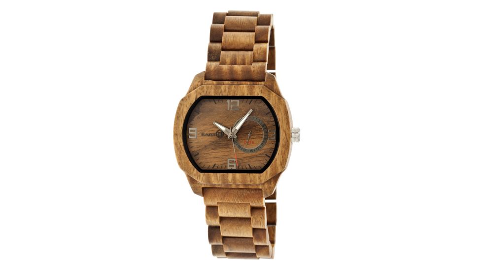 Earth Wood Scaly Bracelet Watches w/Date, Olive, One Size, ETHEW2104