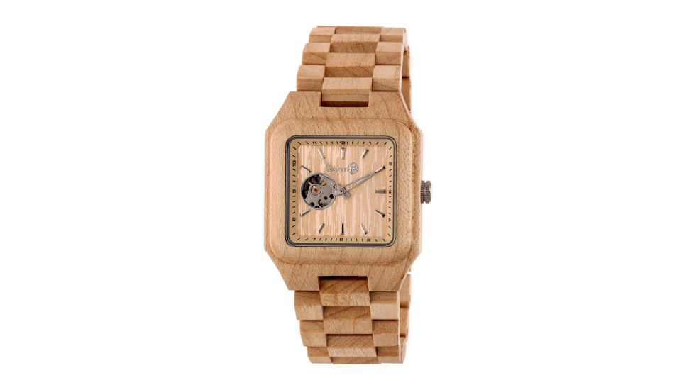 Earth Wood Black Rock Automatic Bracelet Watch, Khaki/Tan ETHEW4401