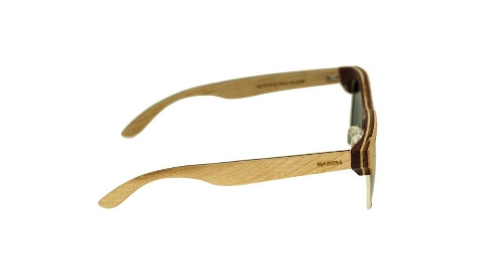 Earth Dade Sunglasses, Bamboo Ebony Wood Frame, Brown Lens, ESG088BE