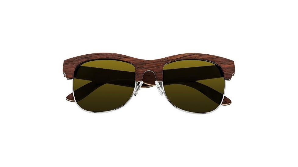 Earth Dade Sunglasses, Rosewood Bamboo Wood Frame, Brown Lens, ESG088RB