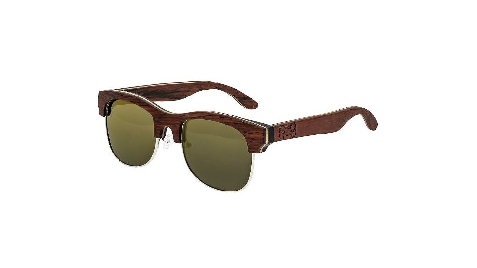 Earth Dade Sunglasses, Rosewood Bamboo Wood Frame, Brown Lens, ESG088RB