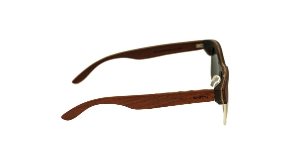 Earth Dade Sunglasses, Rosewood Bamboo Wood Frame, Brown Lens, ESG088RB