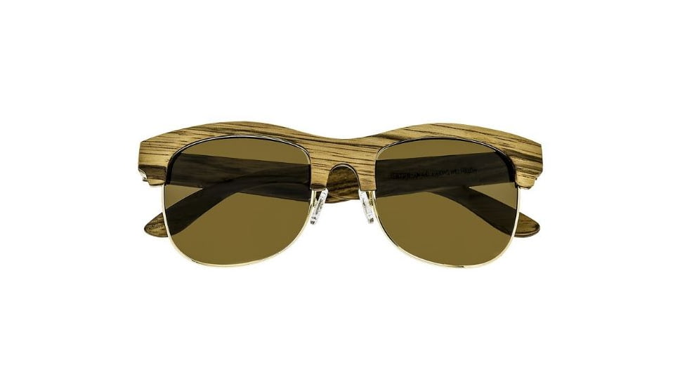 Earth Dade Sunglasses, Zebra Rosewood Wood Frame, Brown Lens, ESG088ZR