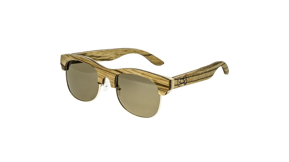 Earth Dade Sunglasses, Zebra Rosewood Wood Frame, Brown Lens, ESG088ZR