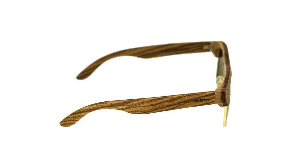 Earth Dade Sunglasses, Zebra Rosewood Wood Frame, Brown Lens, ESG088ZR