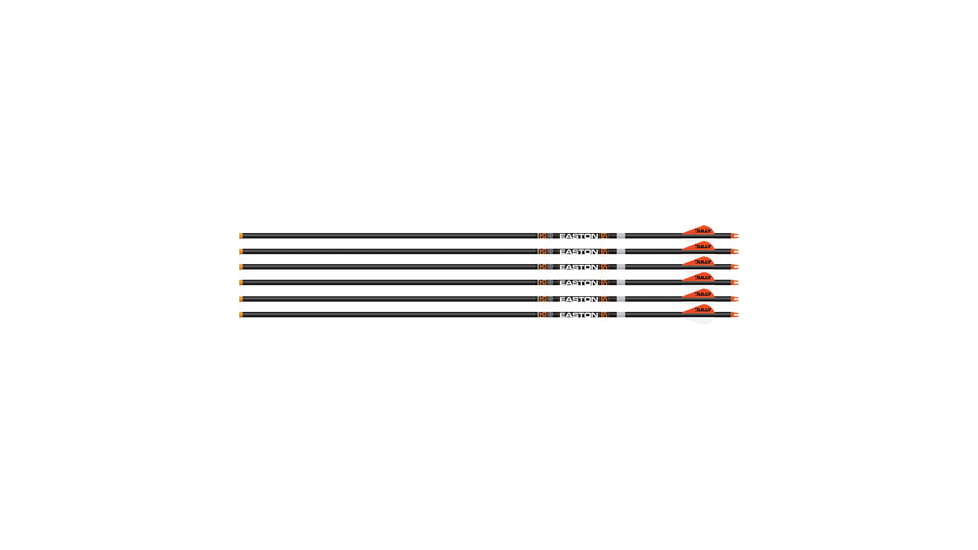 Easton 6.5mm Hunter Classic 500 Arrows w/2in Bully Vanes, 6 Pack, 30.5in, 7.3 GPI, .003in Straightness, 228994