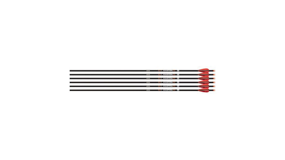 Easton Arrow 6.5mm Match Grade 400 W/3 in AAE Hybrid Vanes, 6 Pk, Black/Orange/White, 901364