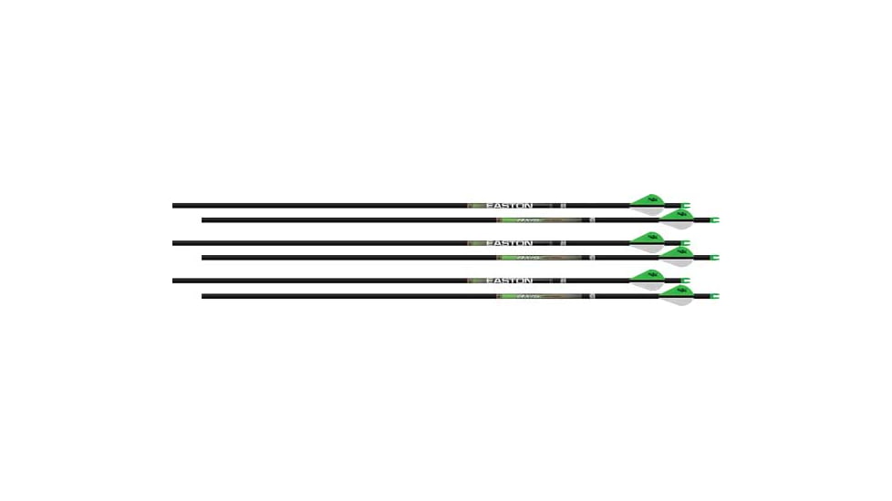 Easton 4mm Axis Long Range 340 Arrows w/2in Blazer Vanes, 6 Pack, 32in, 8.3 GPI, .003in Straightness, 430123