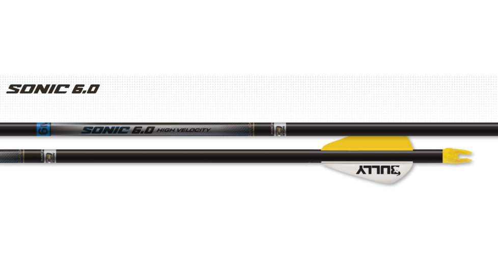 Easton Arrow Sonic 6.0 500 w/2in Bully Vanes 6-pack, 330642