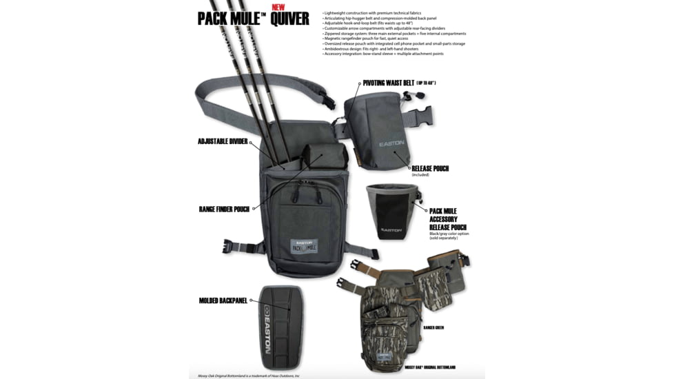 Easton Pack Mule Quiver, Black, 502643