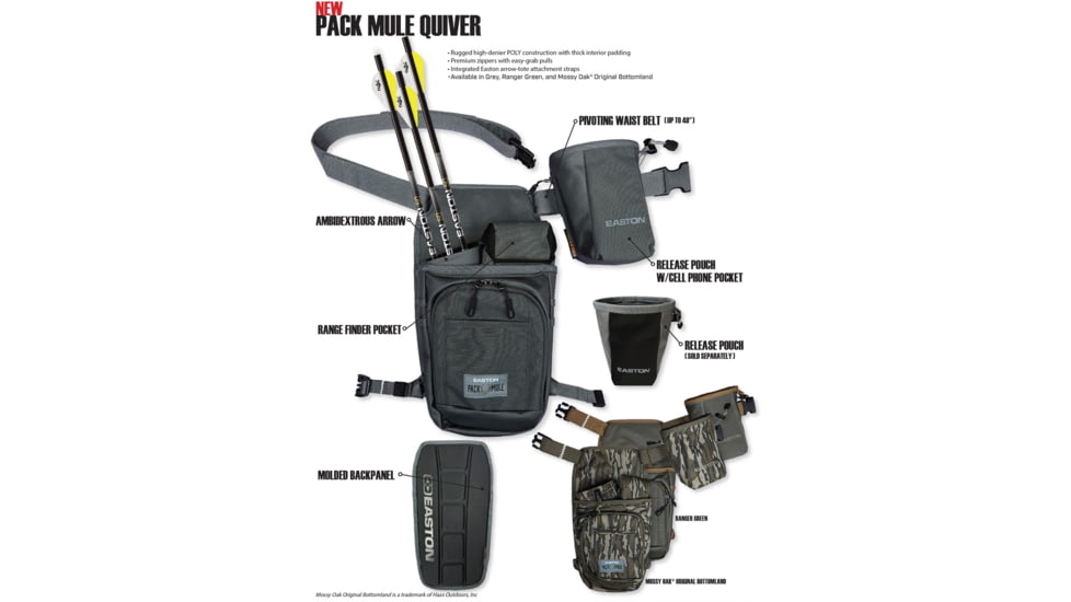 Easton Pack Mule Quiver, Mossy Oak Bottomland, 1006615