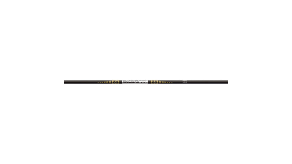 Easton X10 3.2mm Parallel Pro Shafts, 380 Spine, 1 doz, Black, 102517