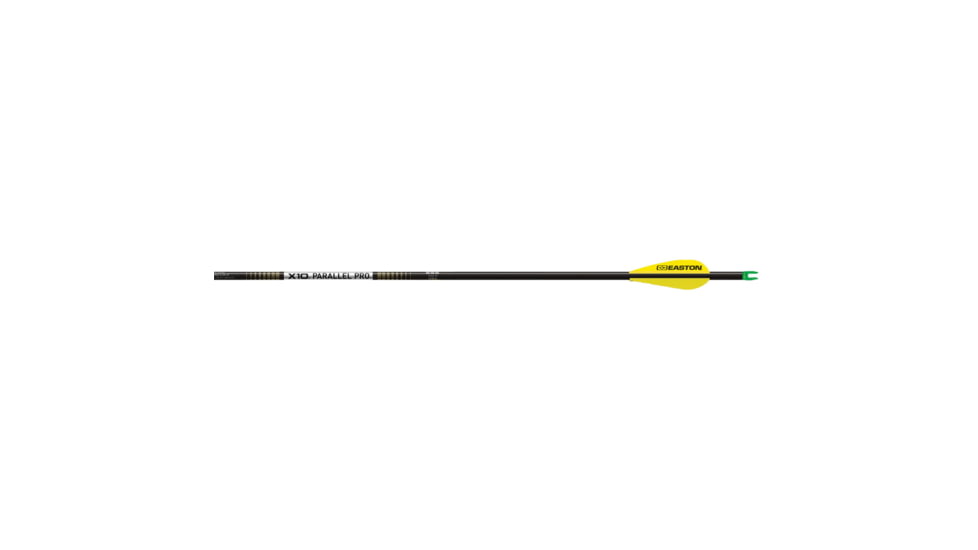 Easton X10 Parallel Pro Hunter Arrow Shafts, 001in, 380, 6 Pack, Black, 501337