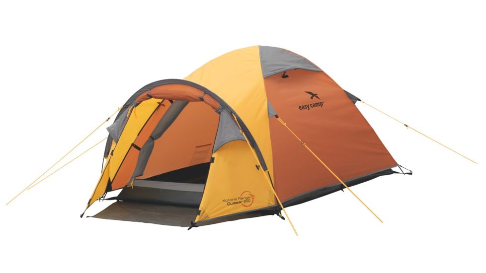 Easy Camp 2 Person Quasar 200 Tent, Orange / Gold 120192