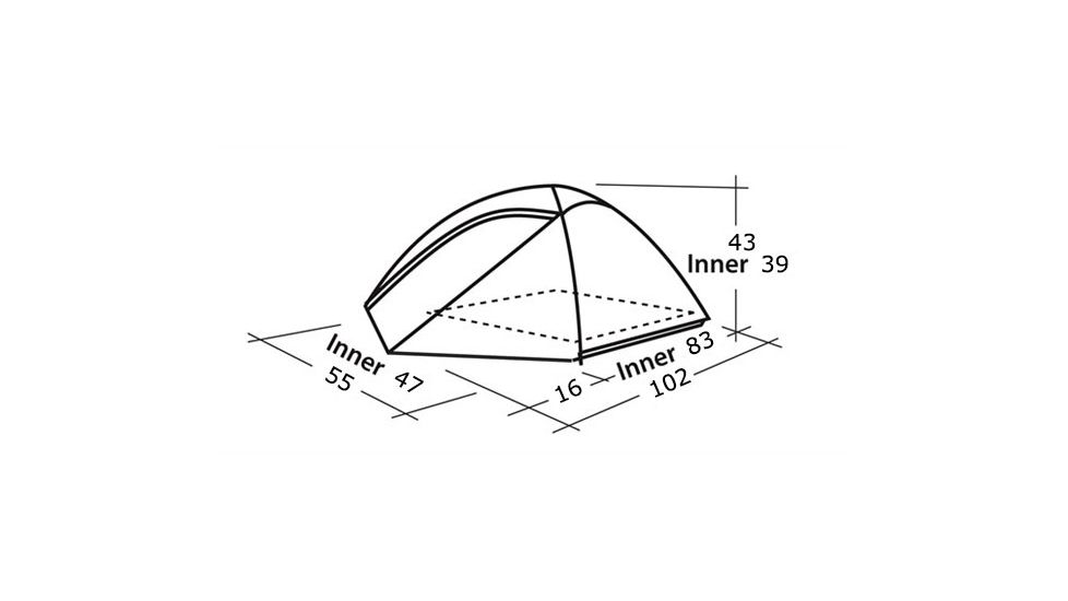 Easy Camp 2 Person Spirit 200 Tent, Orange / Gold, 120194
