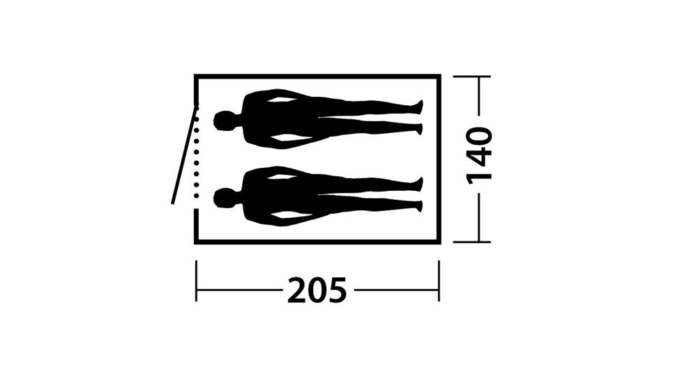 Easy Camp Double Comet 200 Dome Tent, Light/Dark Blue 120276