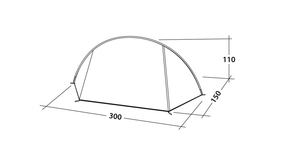 Easy Camp Double Daylily Single Hoop Tent, Light/Dark Blue 120264