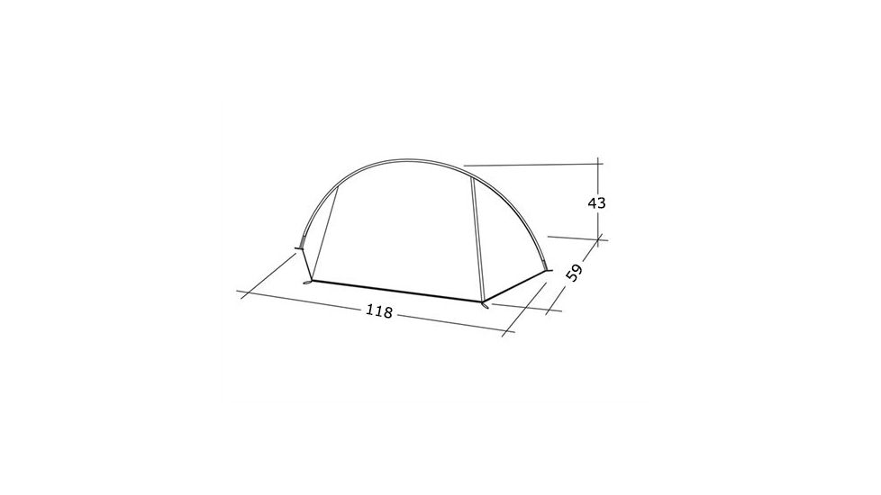 Easy Camp Double Daylily Single Hoop Tent, Light/Dark Blue, 5709388080165