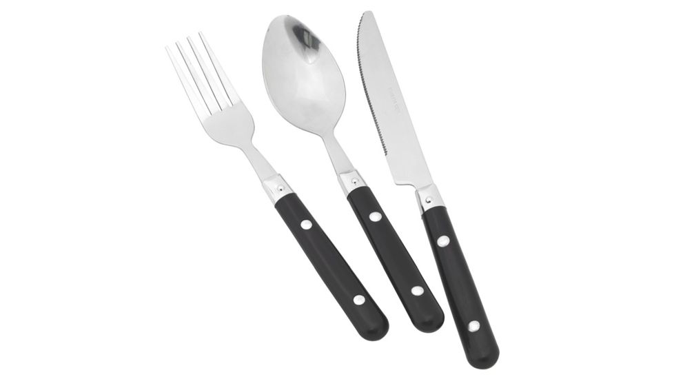 Easy Camp Family Cutlery, Black/Silver 580034